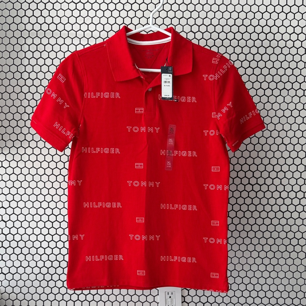 Tommy Hilfiger Bold Red Polo Shirt